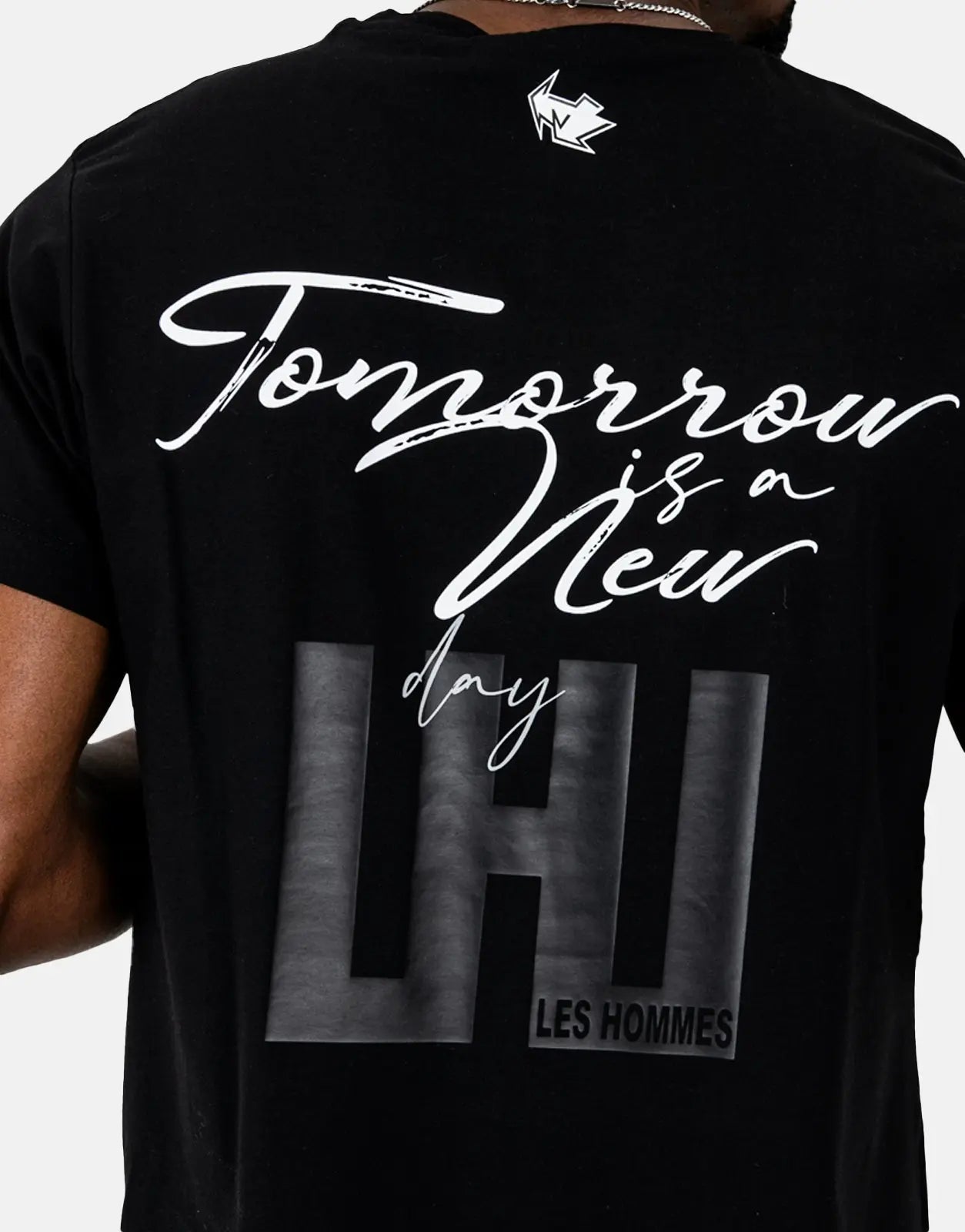 Les Hommes Box Print Black T-Shirt