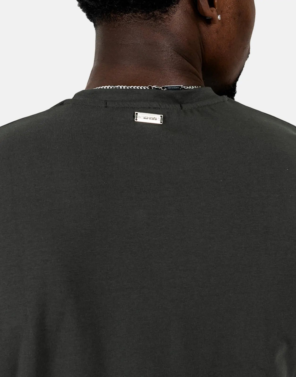 Les Hommes Centre Print Mil Green T-Shirt