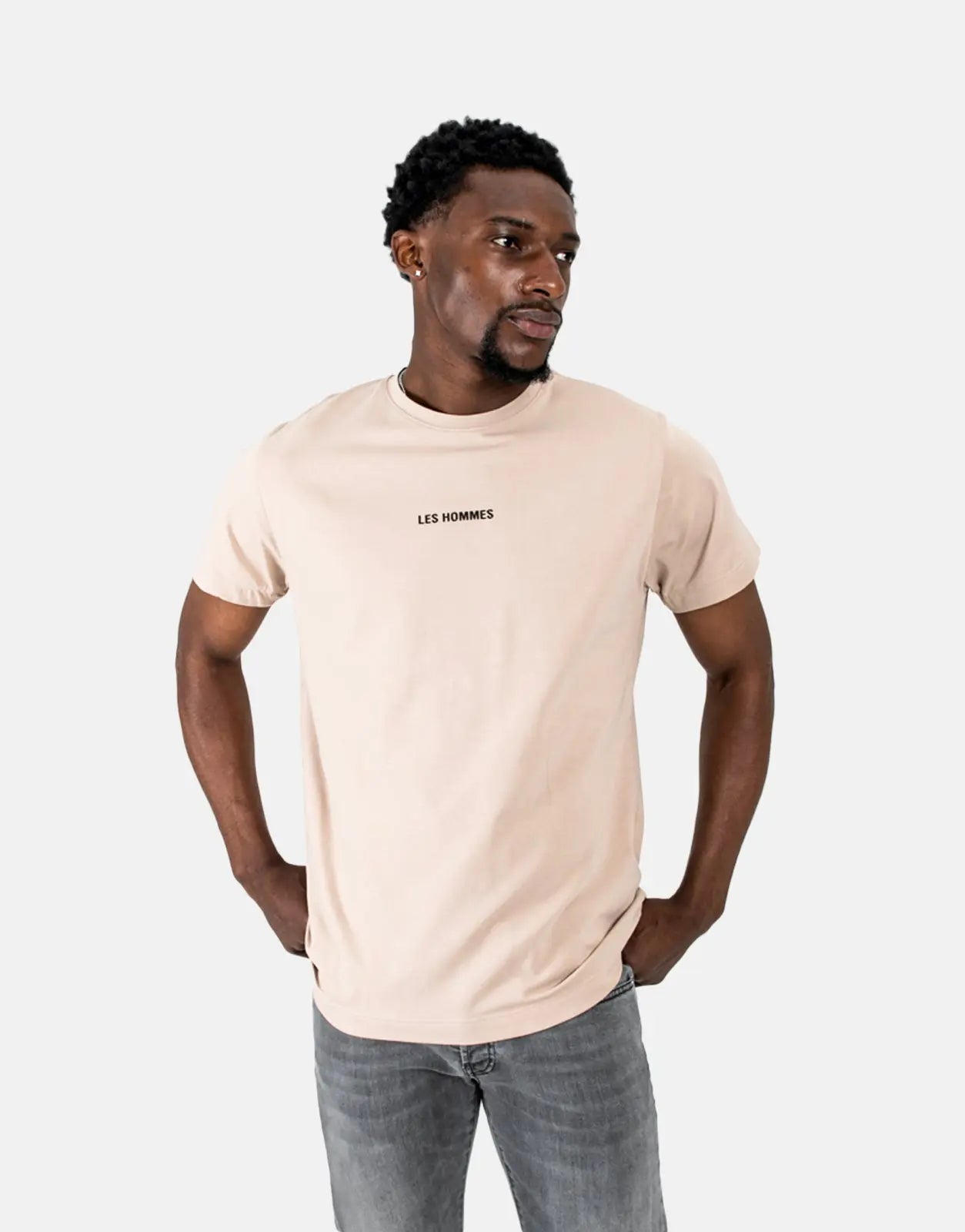 Les Hommes Centre Print Stone T-Shirt