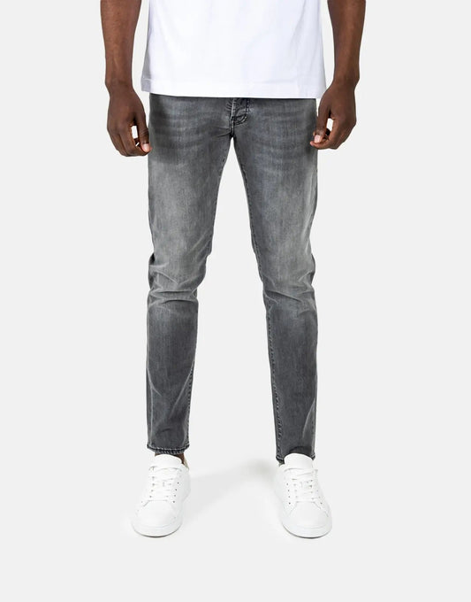 Les Hommes Grey Wash Slim Jeans