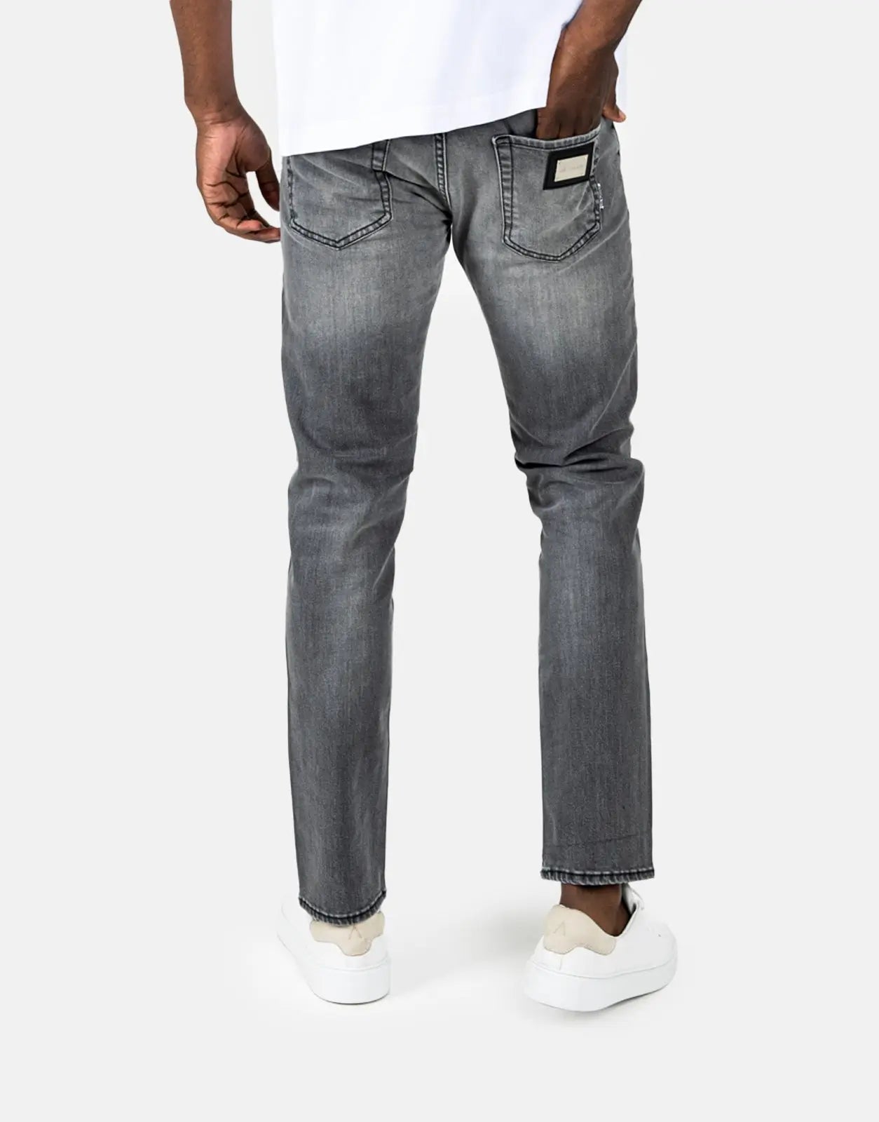 Les Hommes Grey Wash Slim Jeans
