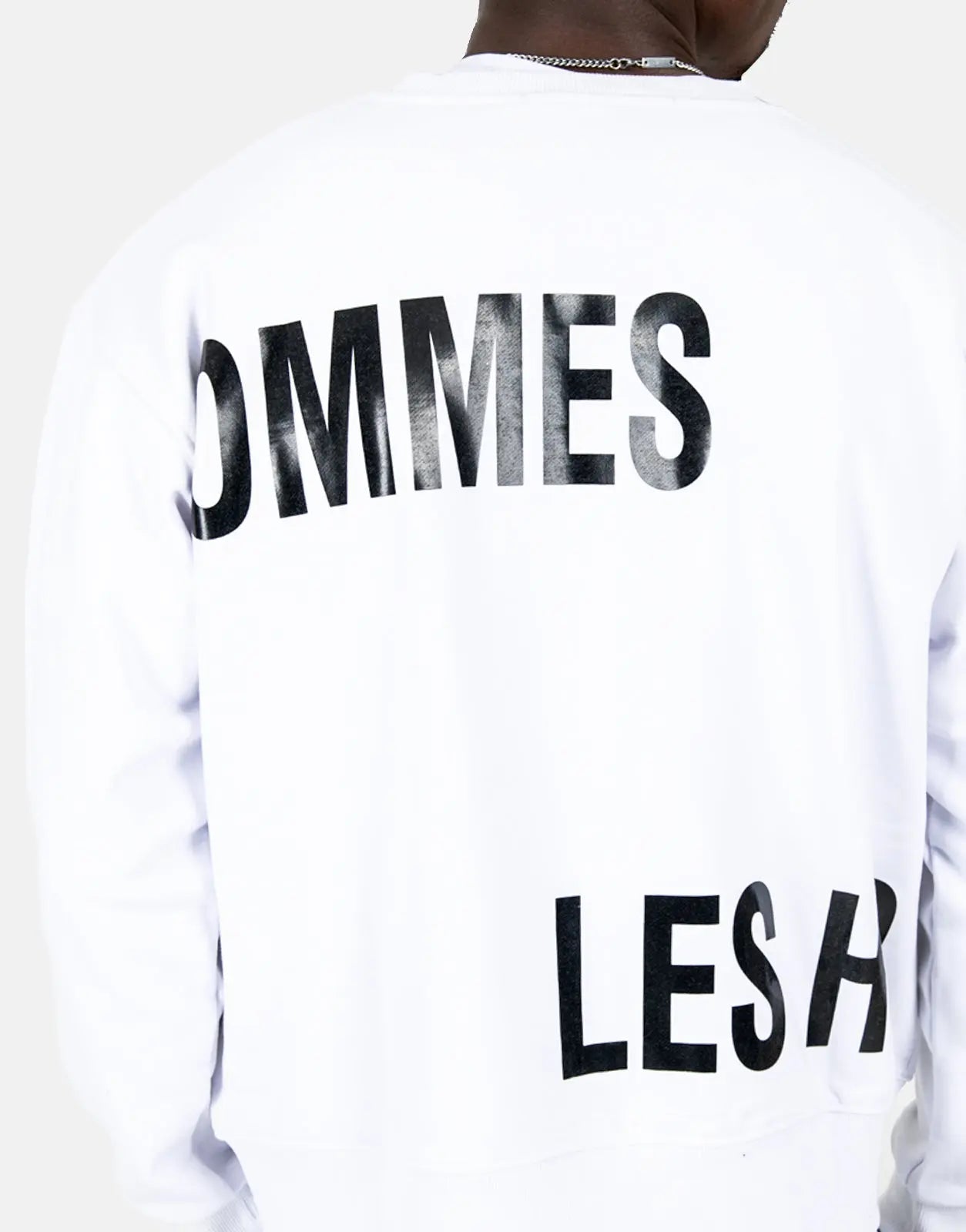 Les Hommes Multi Font White Sweatshirt