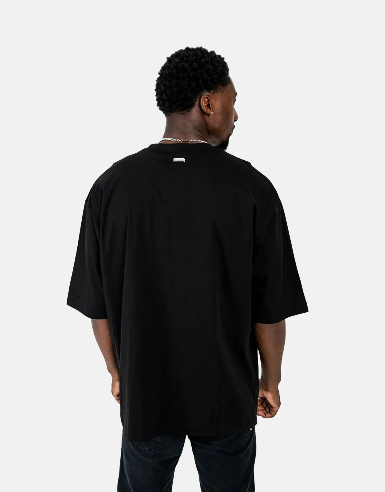 Les Hommes Shadow Graphic Black T-Shirt