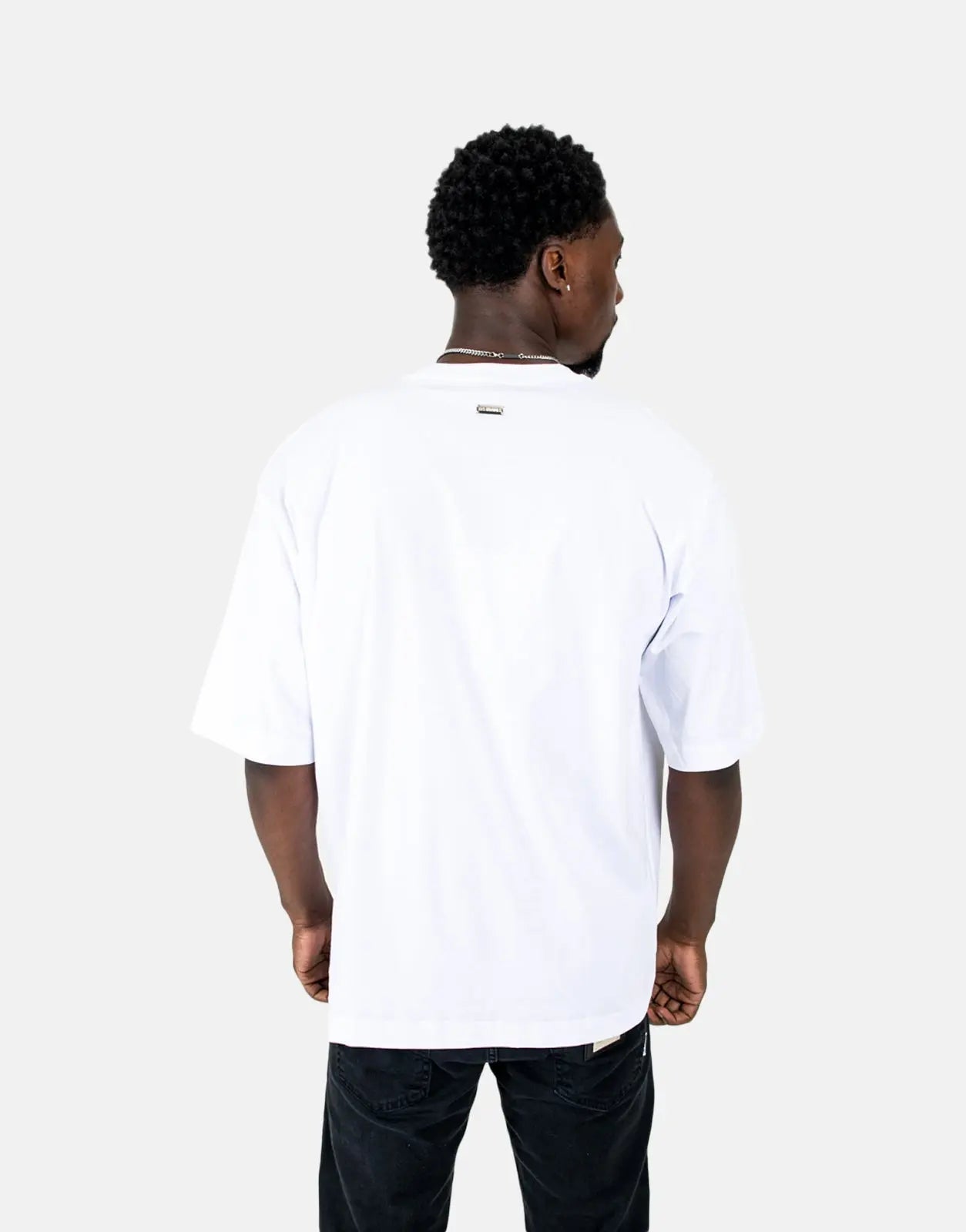 Les Hommes Shadow Graphic White T-Shirt