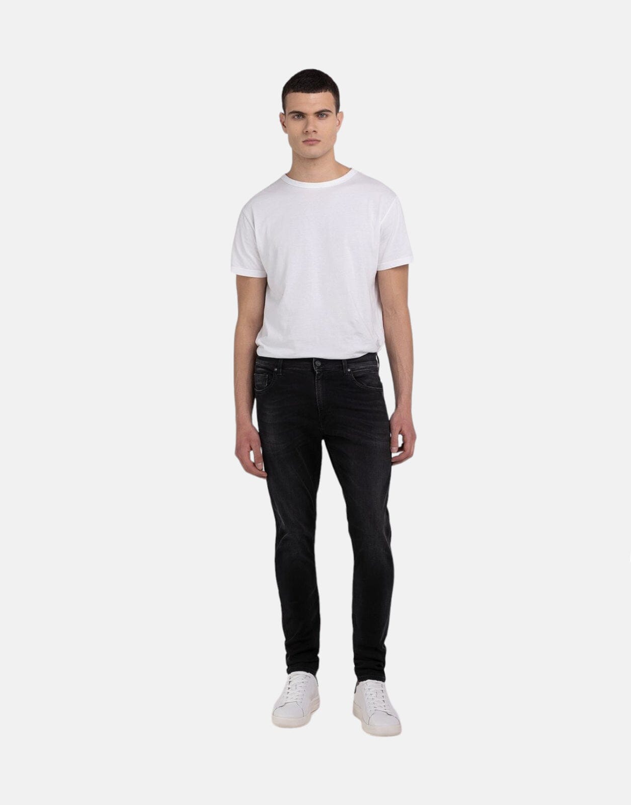 Replay Mickym X-Lite Slim Tapered Jeans Black