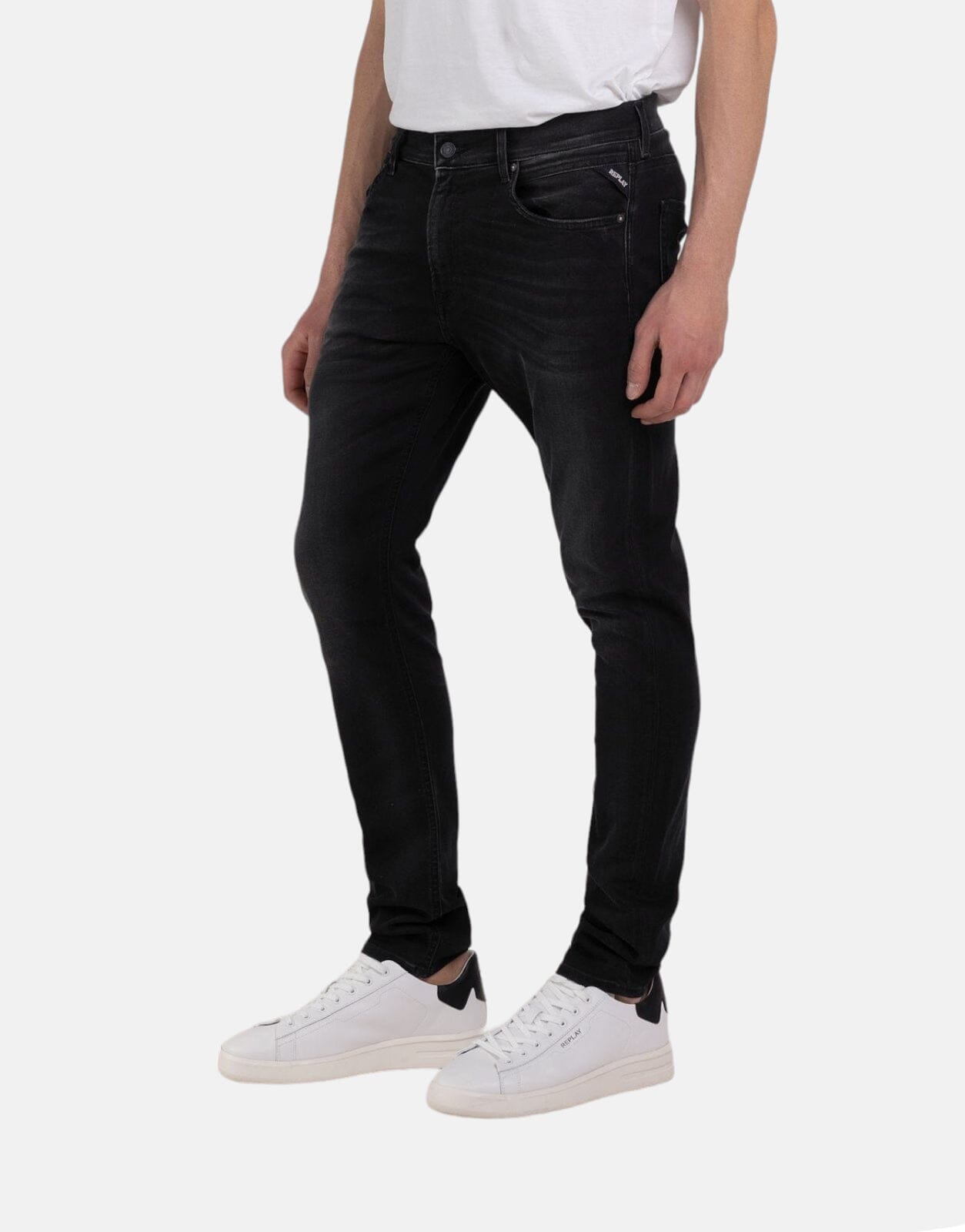 Replay Mickym X-Lite Slim Tapered Jeans Black