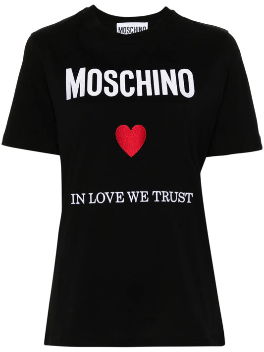 Moschino logo-print cotton T-shirt