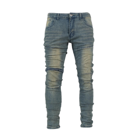 Men's Iron Fade Moto Denim Jeans