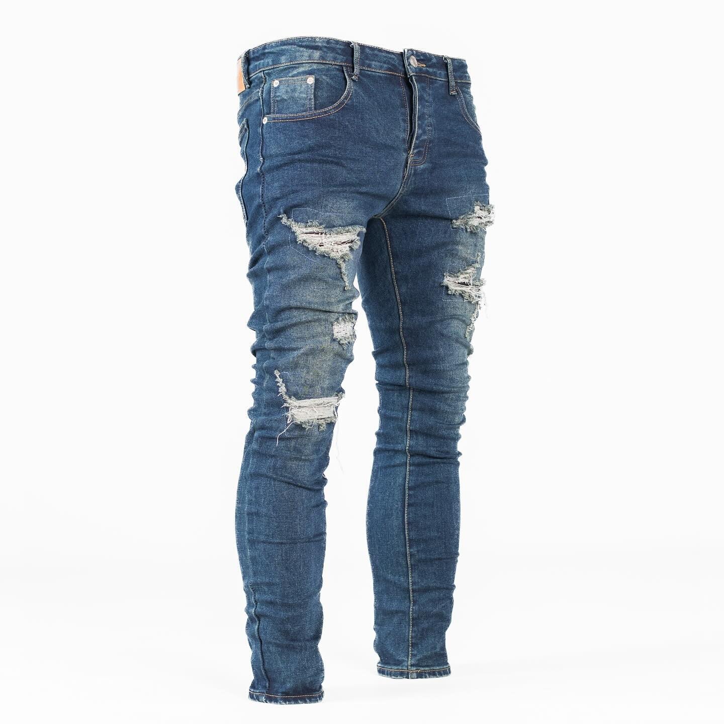 Men's Ripped Skinny Denim Jeans