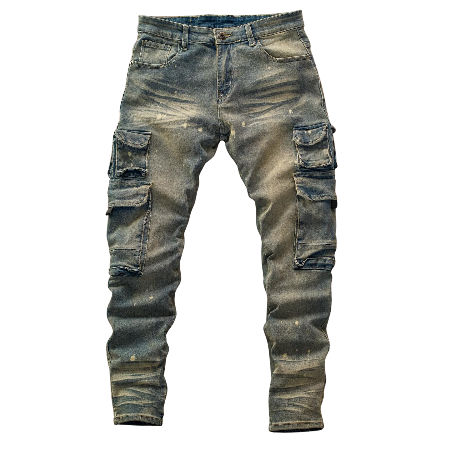 Men's Vintage Multi-Pocket Denim Jeans