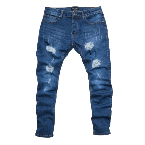 Men's denim ripped jeans