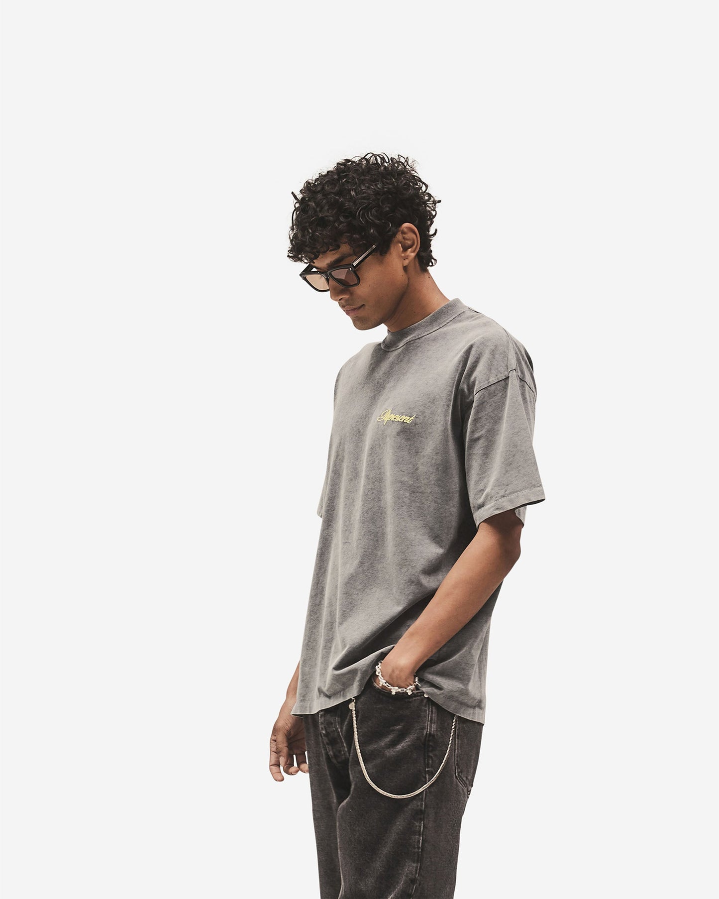 Script Logo T-Shirt - Vintage Grey