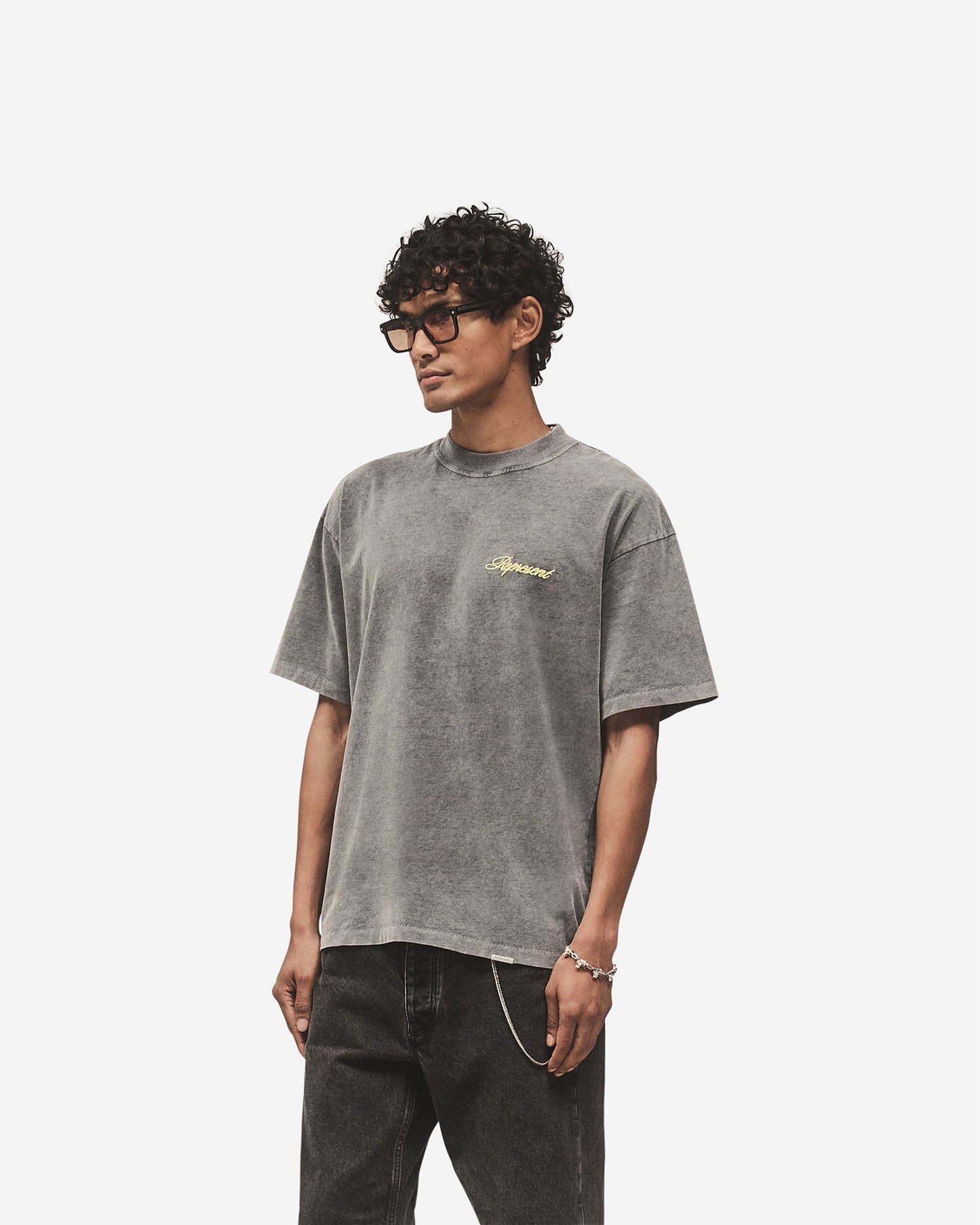 Script Logo T-Shirt - Vintage Grey
