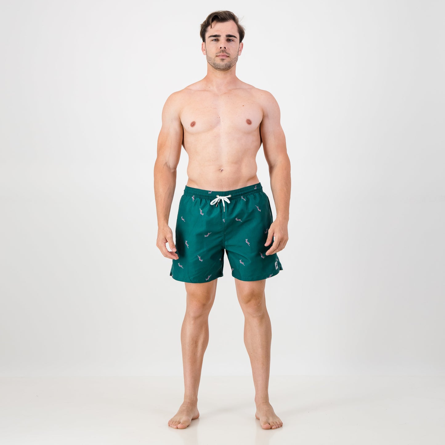 Springboks All Over Print Swim Short-Teal