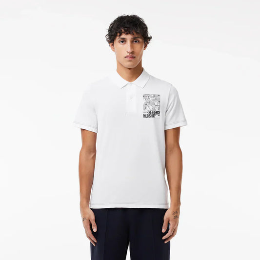 Lacoste Back and Front Print Lacoste Movement Polo Shirt
