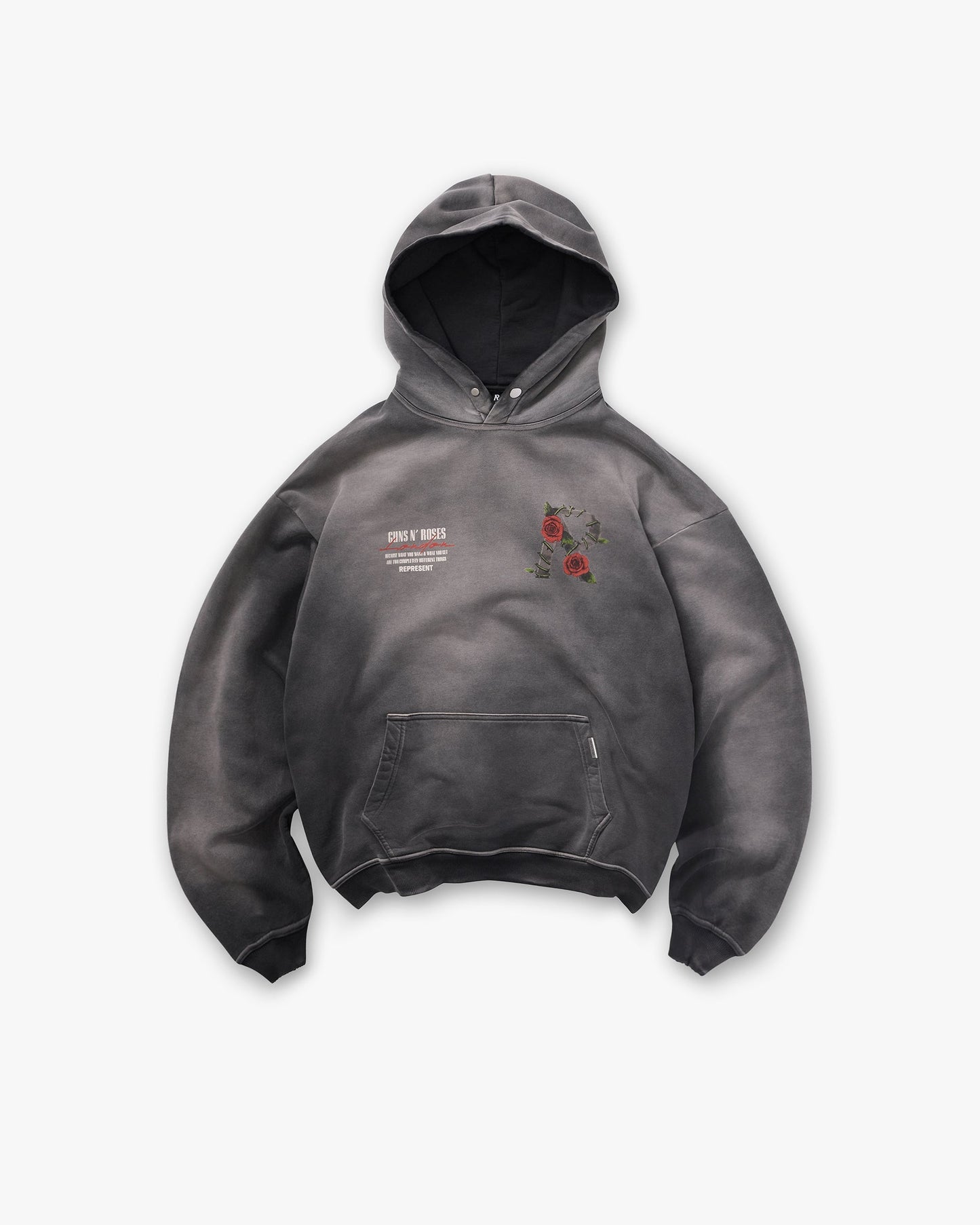 Represent X Guns N' Roses Tour Hoodie - Stained Black