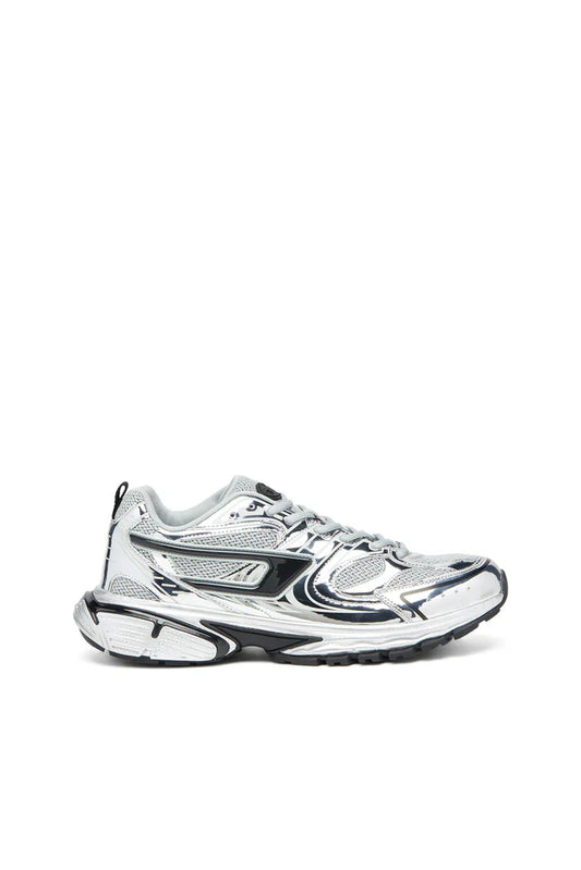 S-Serendipity-Mesh sneakers with metallic overlays