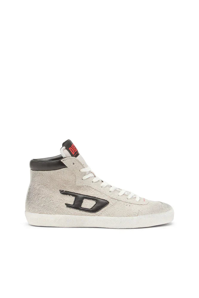 S-Leroji-High-top sneakers in hairy suede