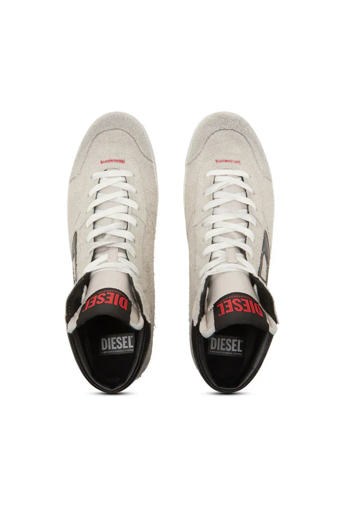 S-Leroji-High-top sneakers in hairy suede