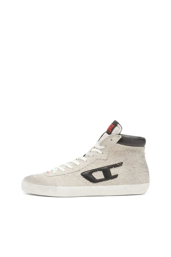 S-Leroji-High-top sneakers in hairy suede