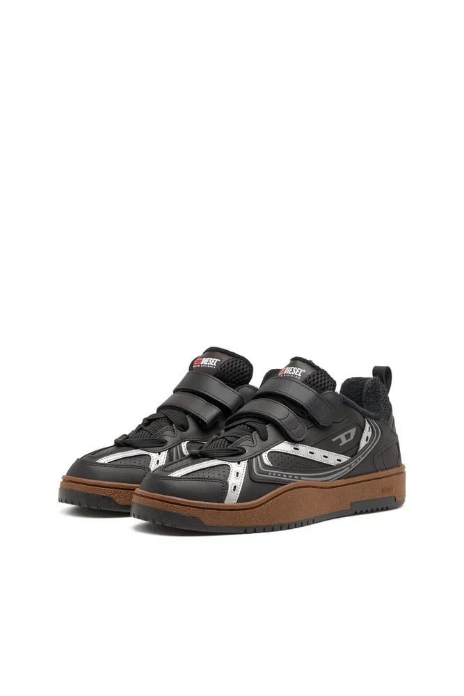 S-Ukiyo-Leather sneaker with straps