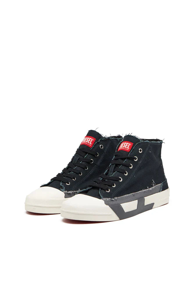 S-D-Verse-High-top sneakers in frayed canvas