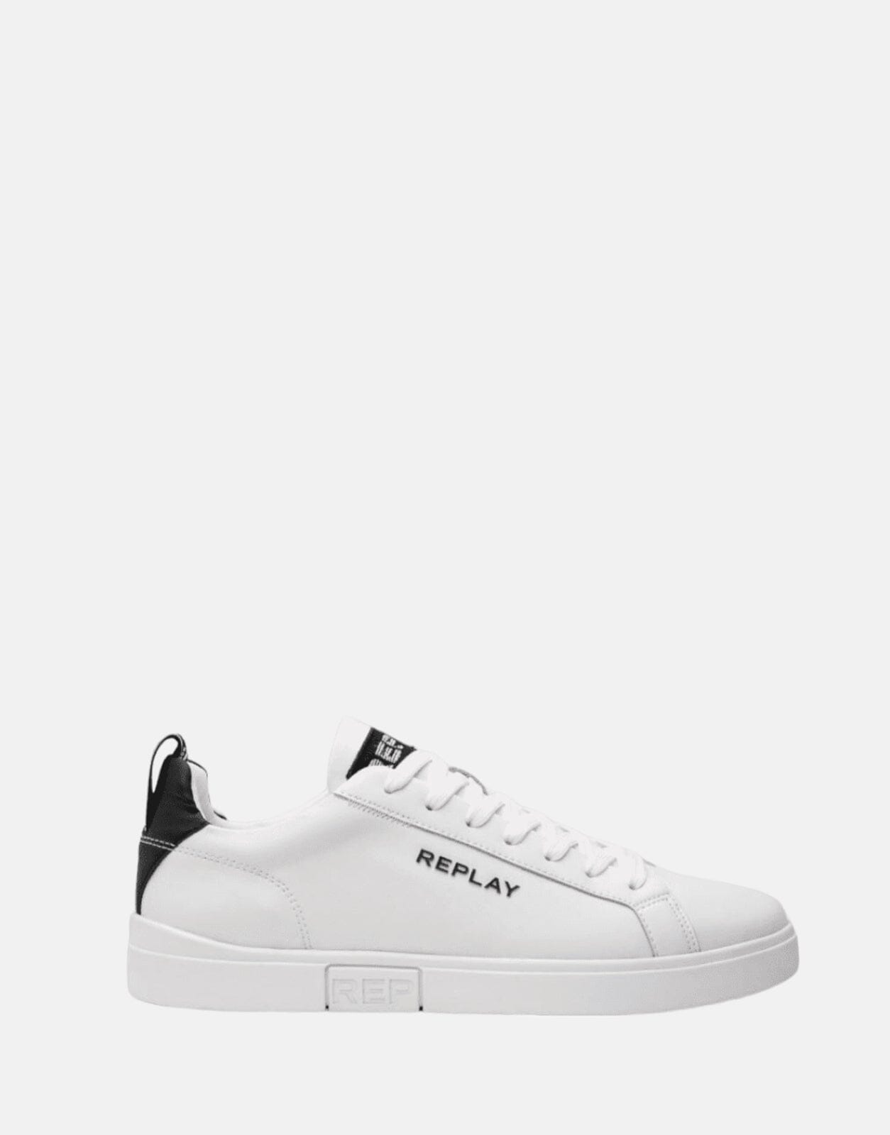Replay Polys Logo White Black Sneakers