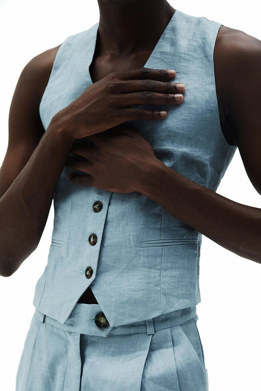 Pant & Waistcoat Blue Set