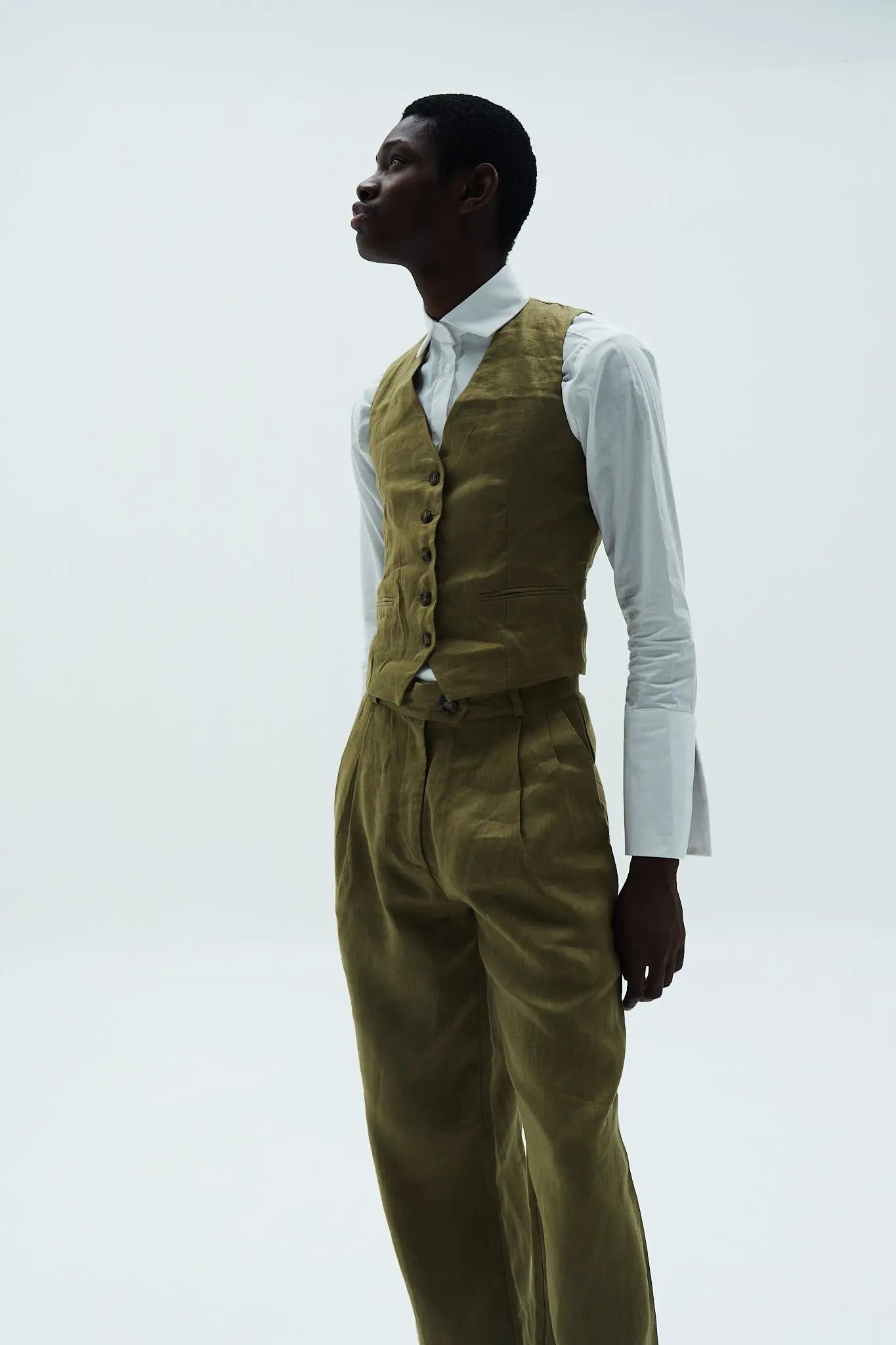 Pant & Waistcoat Olive Set