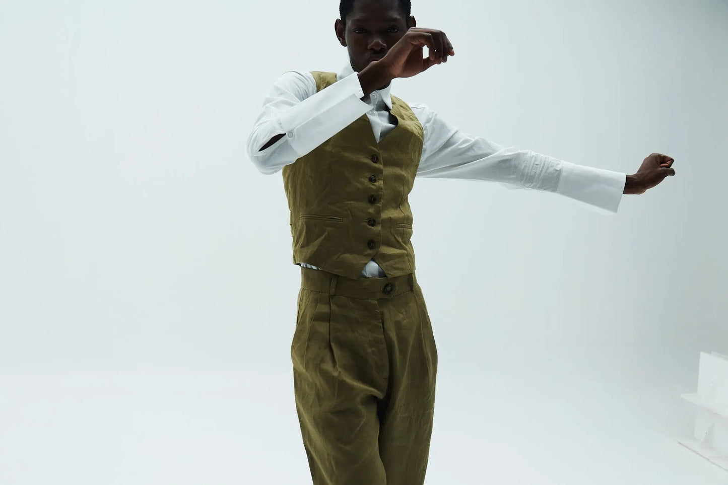 Pant & Waistcoat Olive Set