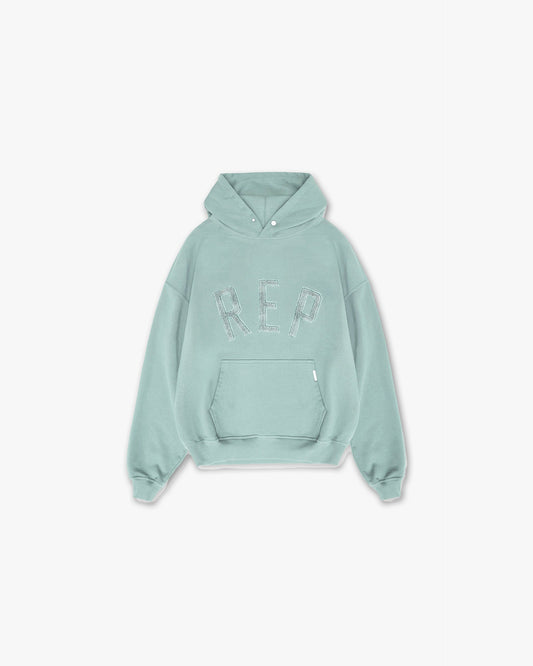 Rep Applique Hoodie - Forest Green