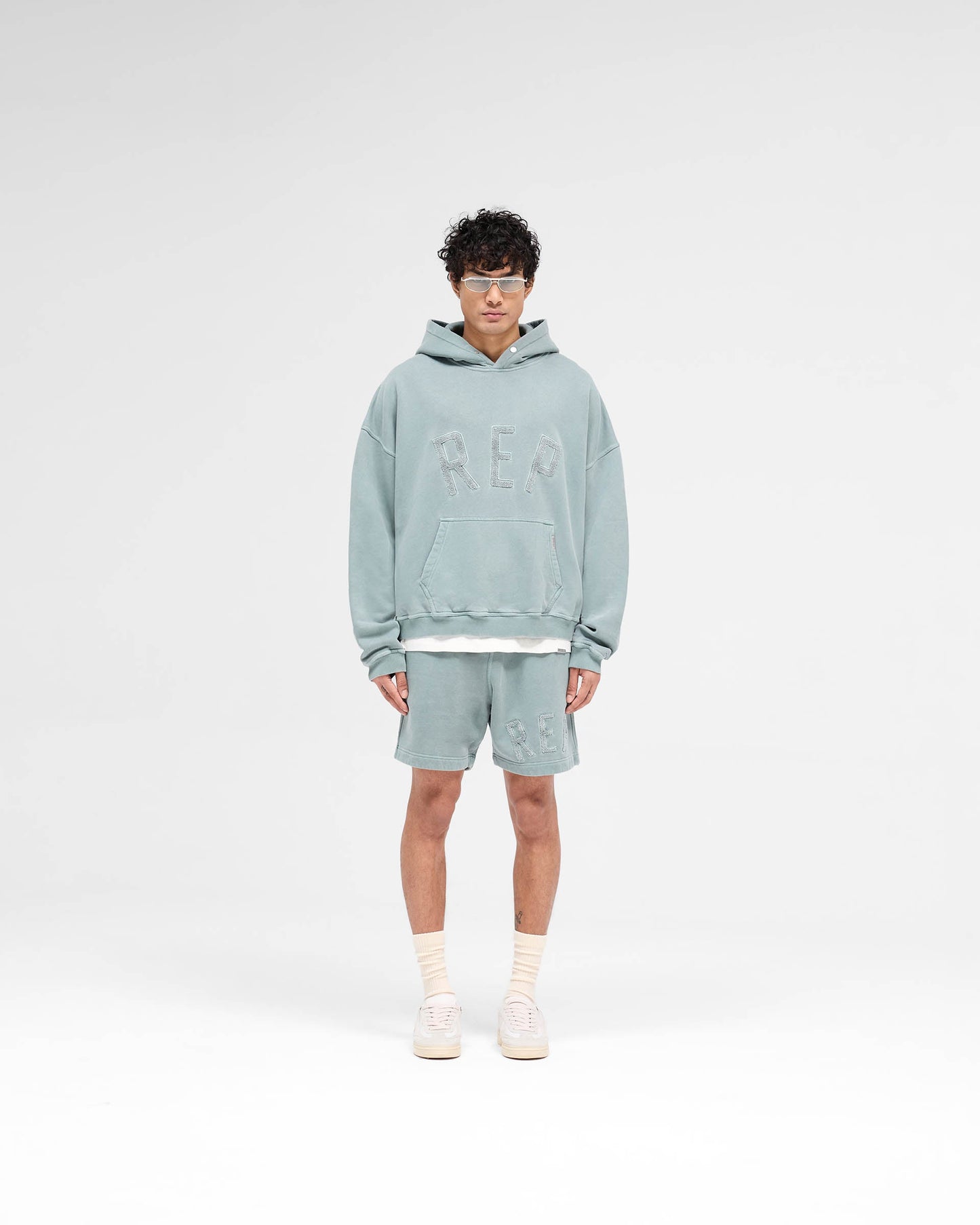 Rep Applique Hoodie - Forest Green