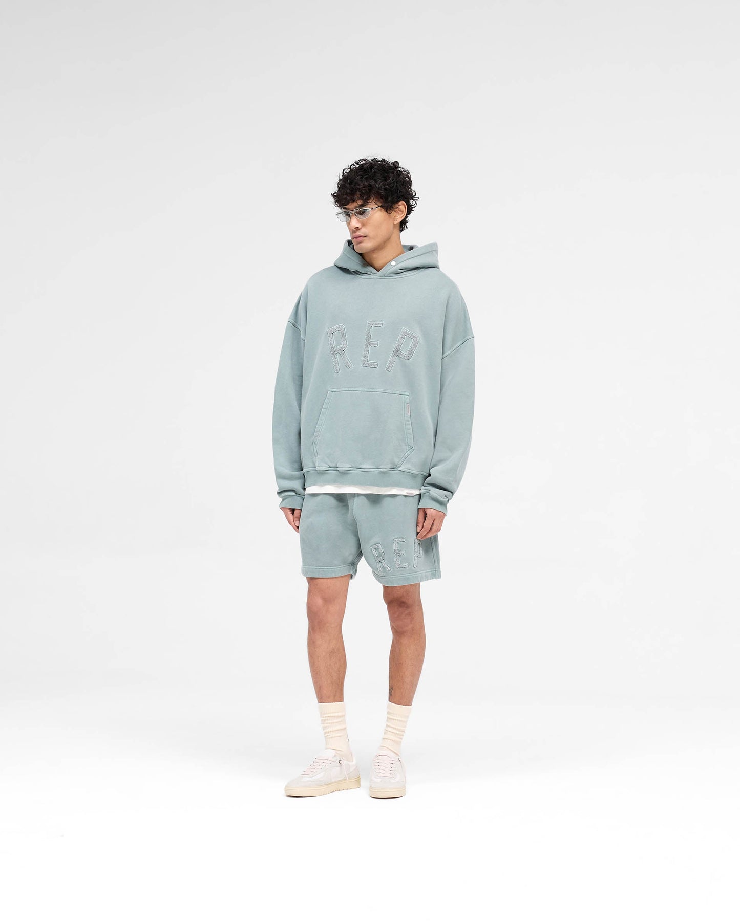 Rep Applique Hoodie - Forest Green