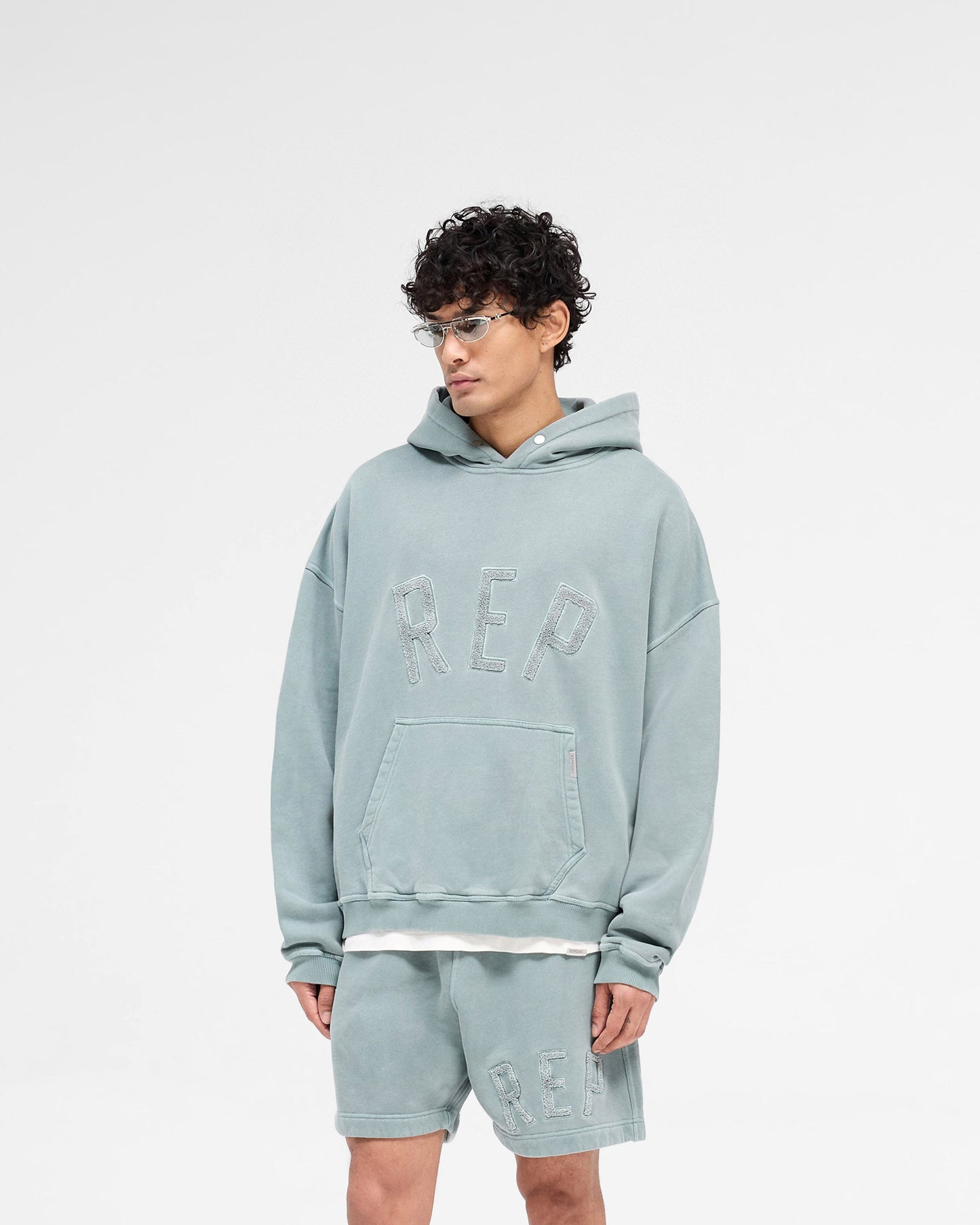 Rep Applique Hoodie - Forest Green