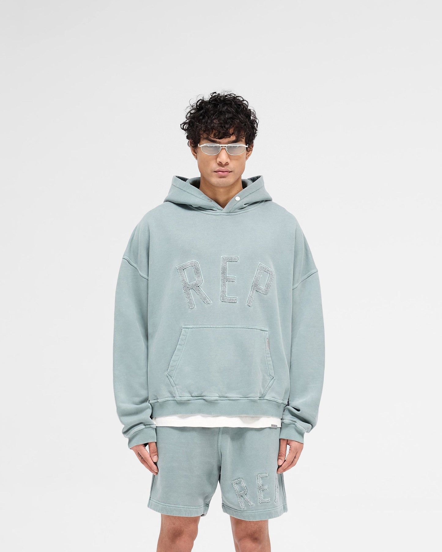 Rep Applique Hoodie - Forest Green