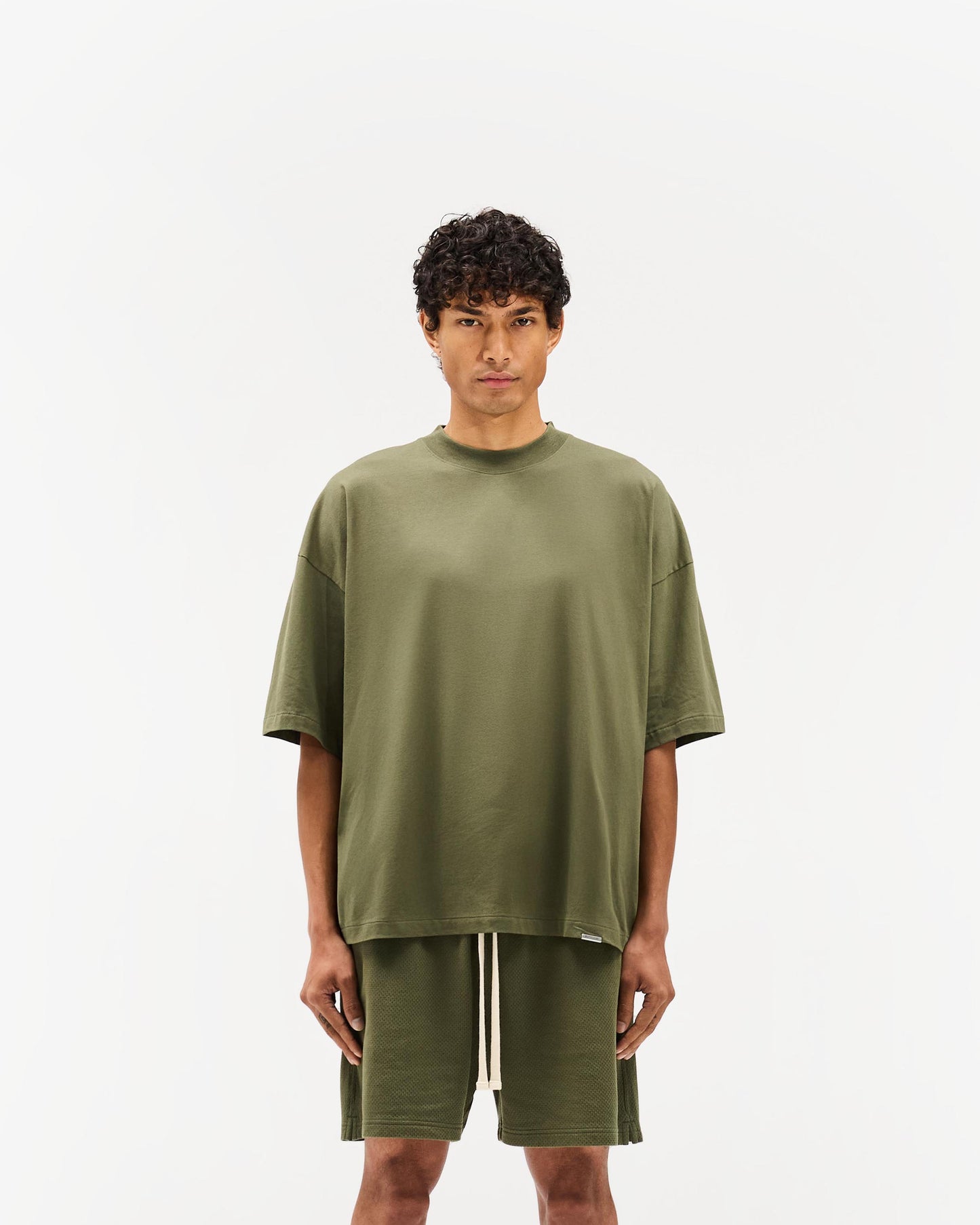 Initial Boxy T-Shirt - Army Green