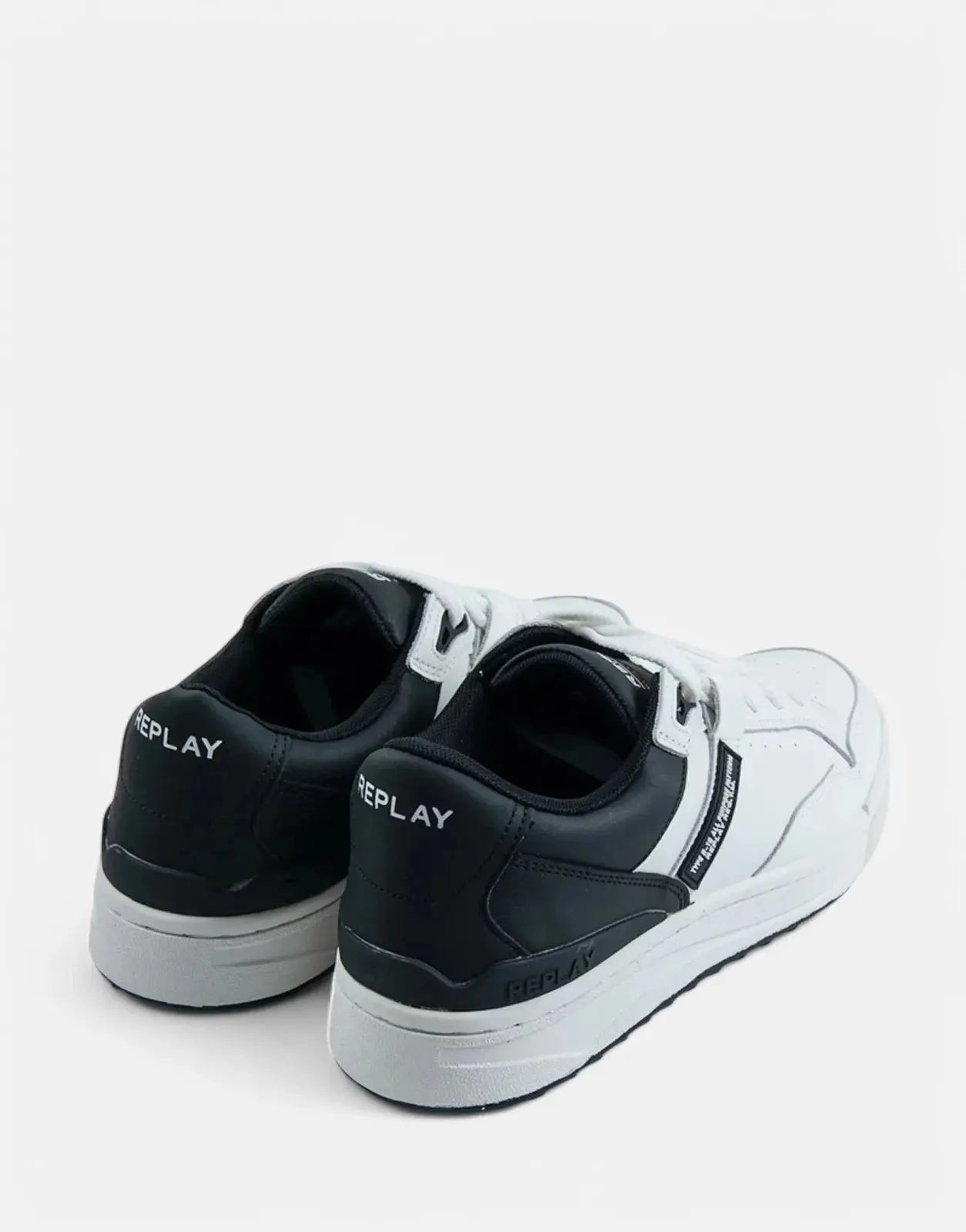 Replay Cross Type L White/Black Sneakers