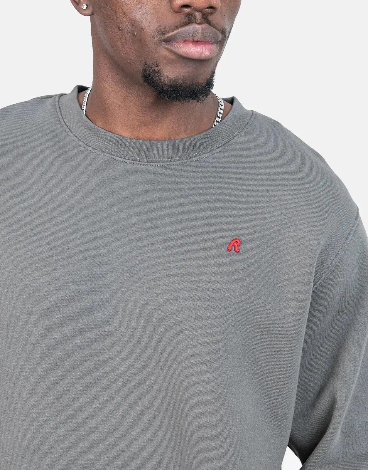 Replay R Badge Sweatshirt Grey