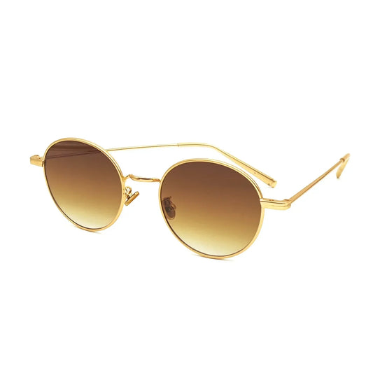Round Classic Gold Frame Sunglasses
