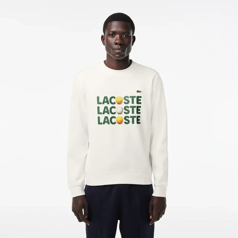 Lacoste Ball Print Fleece Sweatshirt