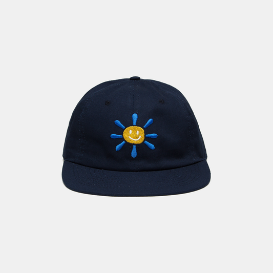 6 Panel Navy Happy Sun Print