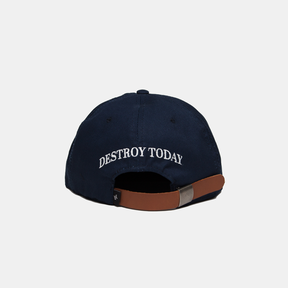 6 Panel Navy Happy Sun Print