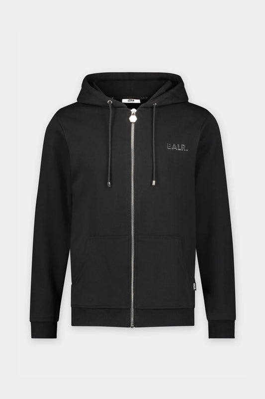 BALR Q-Series Straight Zipped Hoodie Men Black