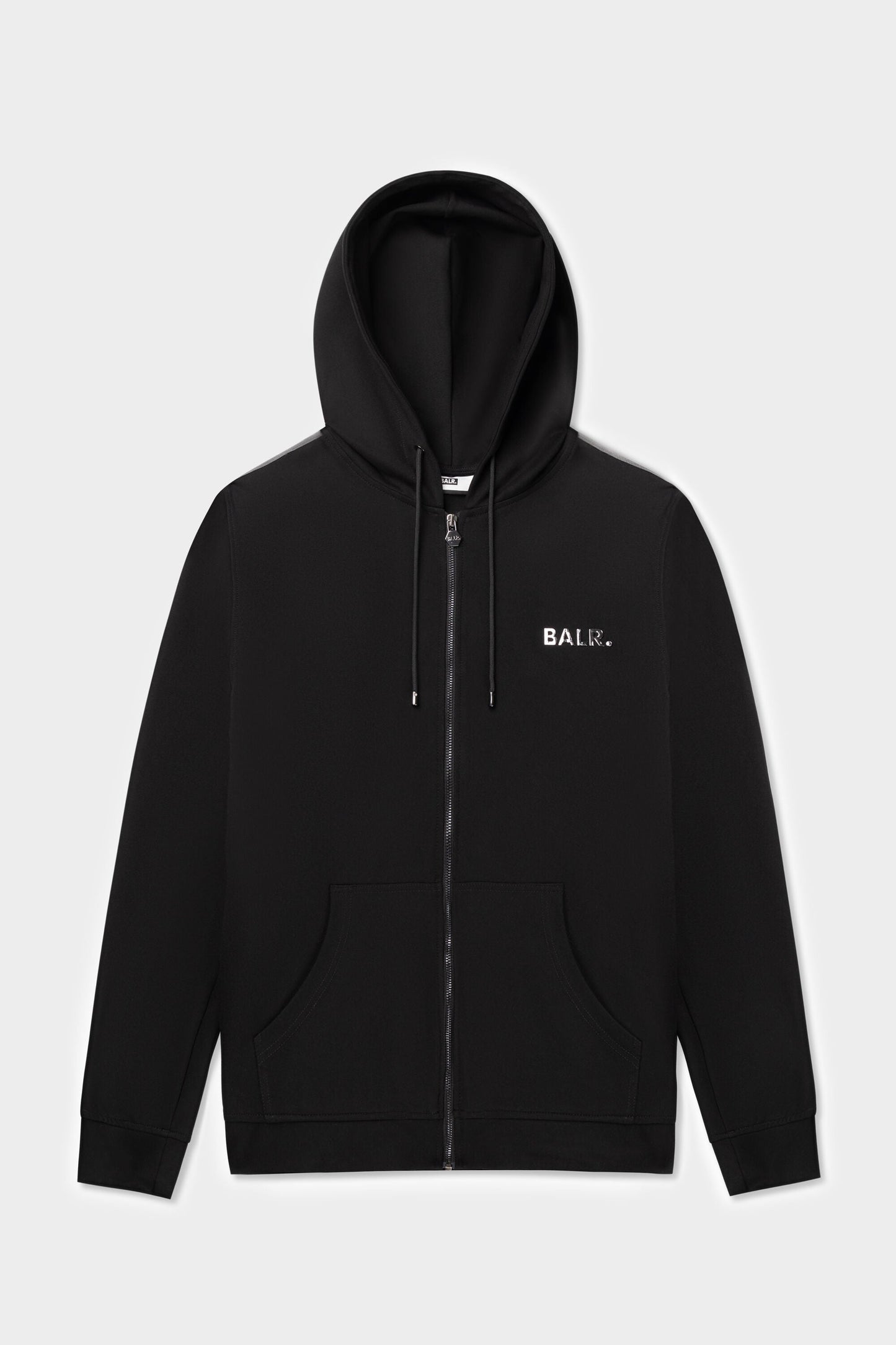 BALR Q-Tape Zip Through Hoodie Jet Black