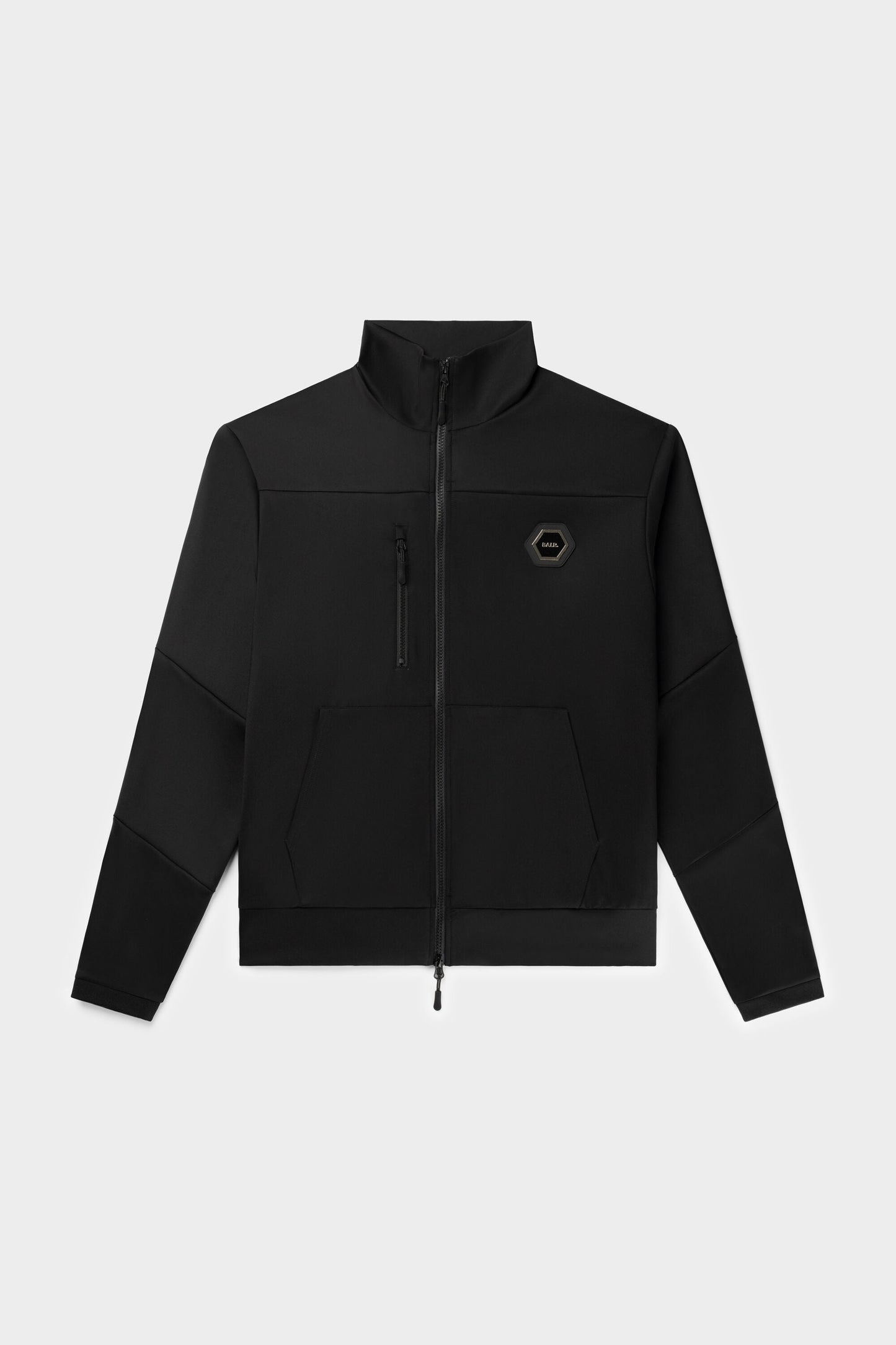BALR Slim Tech Zip Track Jacket Jet Black