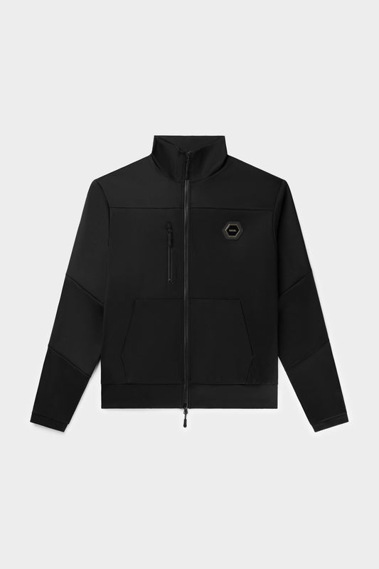 BALR Slim Tech Zip Track Jacket Jet Black