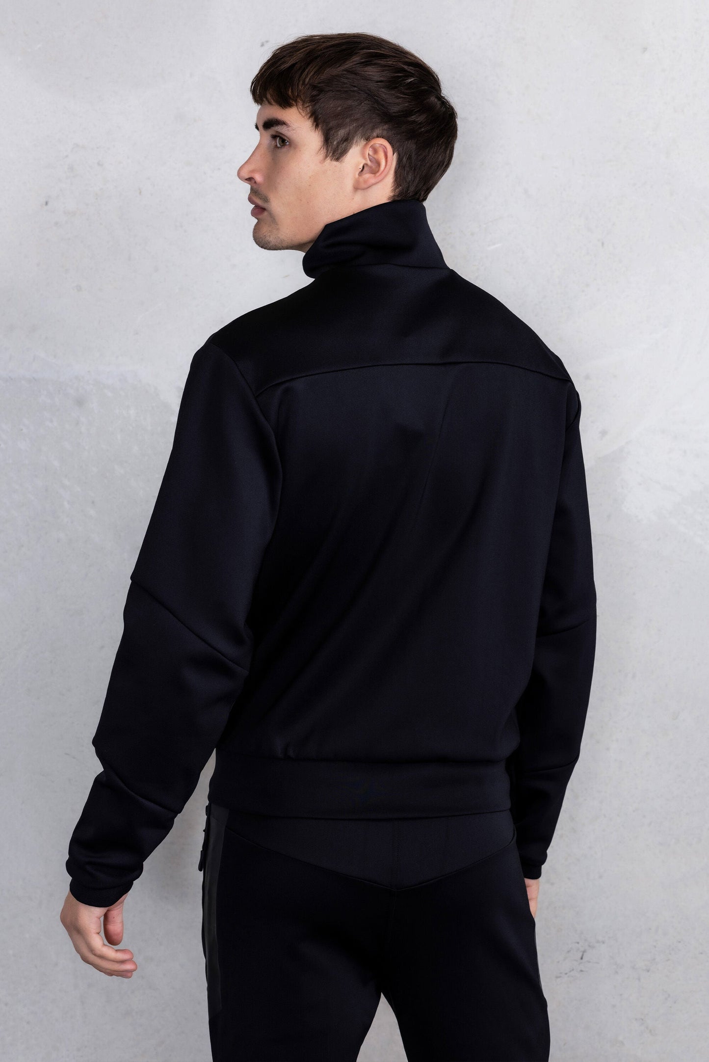 BALR Slim Tech Zip Track Jacket Jet Black