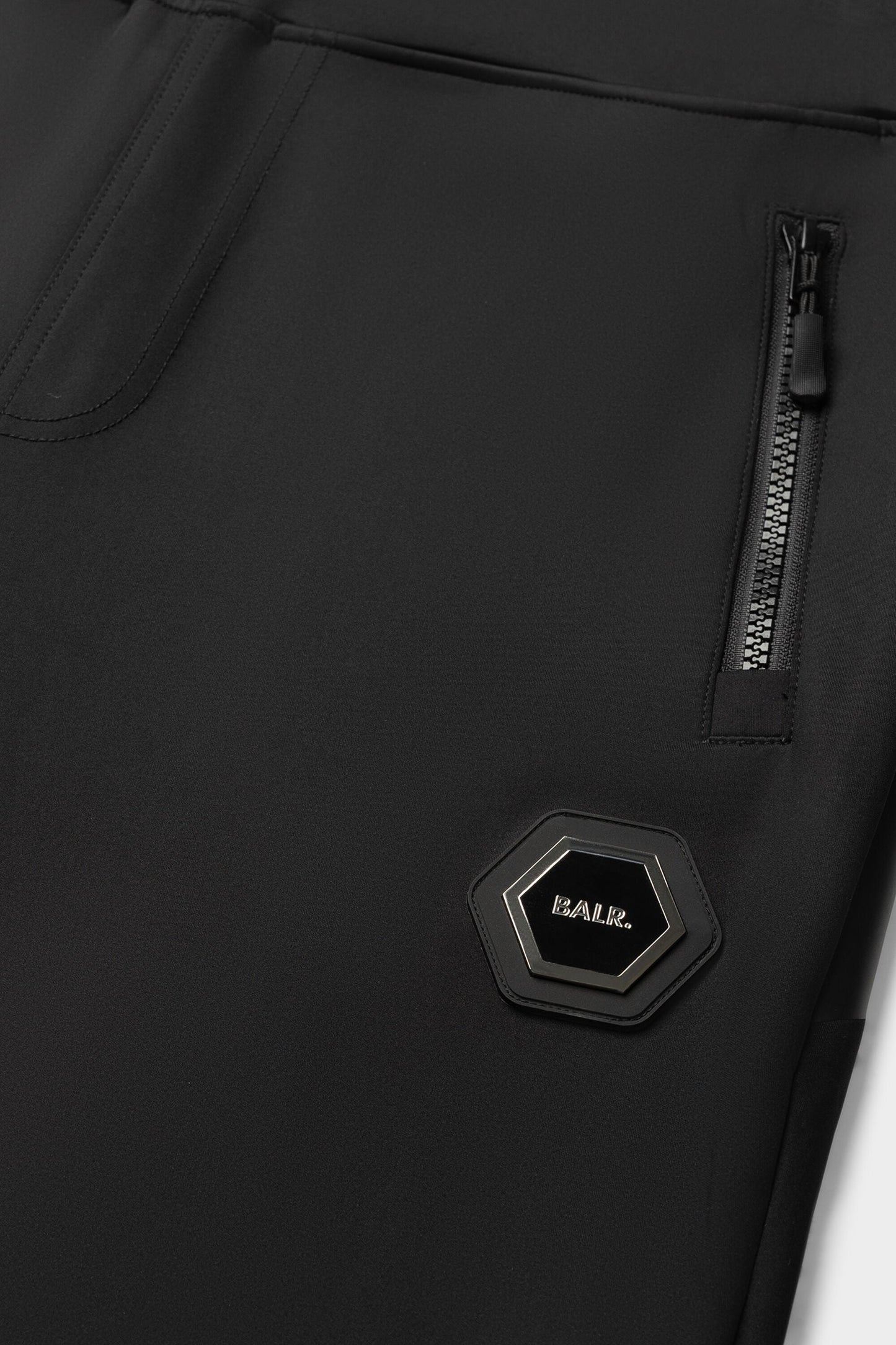 BALR Slim Tech Zip Track Pants Jet Black
