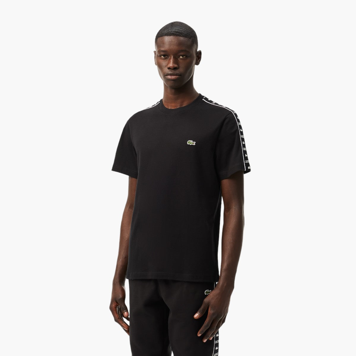 Cotton Jersey Logo Stripe T-Shirt