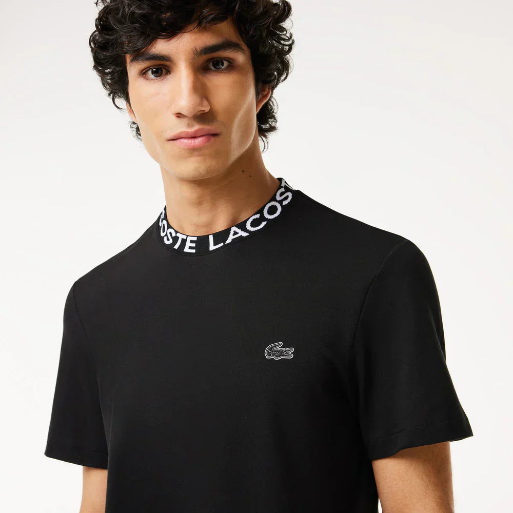 Lacoste Jacquard Neck Piqué T-shirt